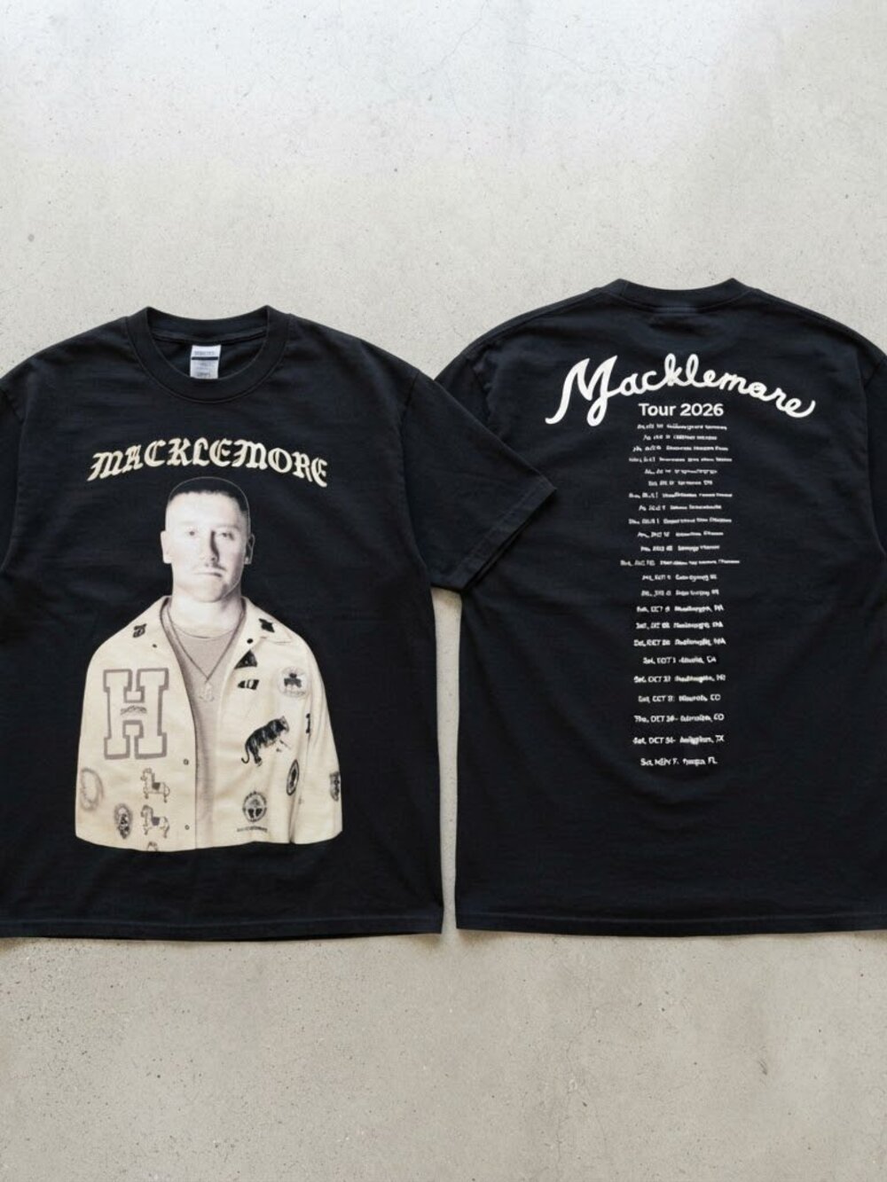 Macklemore World Tour 2026 Black T-Shirt S-4XL